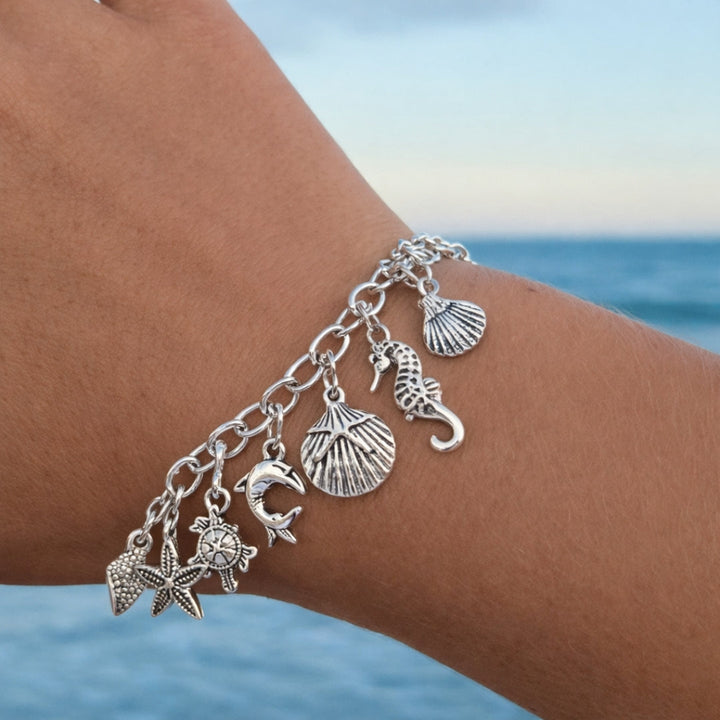 Adjustable Ocean Charms Bracelet