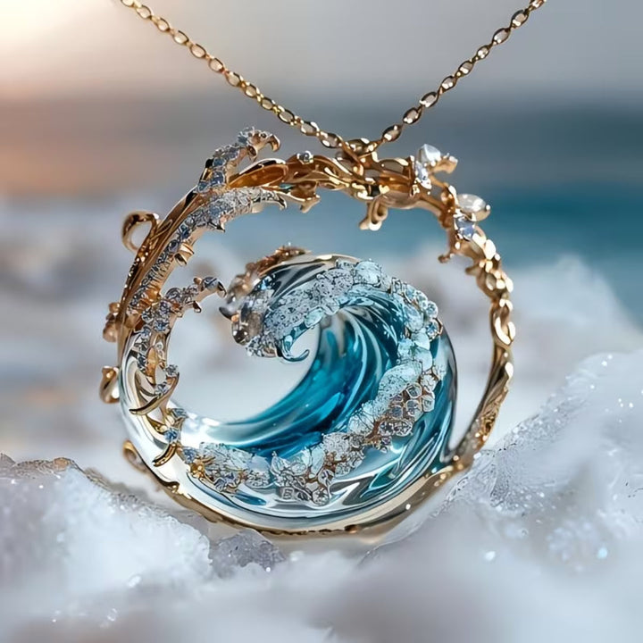 Ocean Call Crystal Pendant Necklace