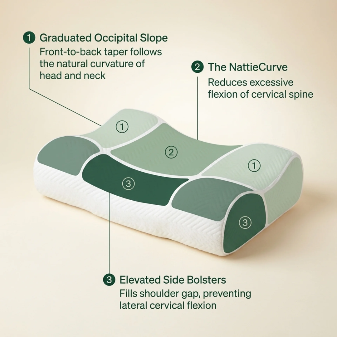 The NattieCurve™ Contoured Orthopedic Pillow