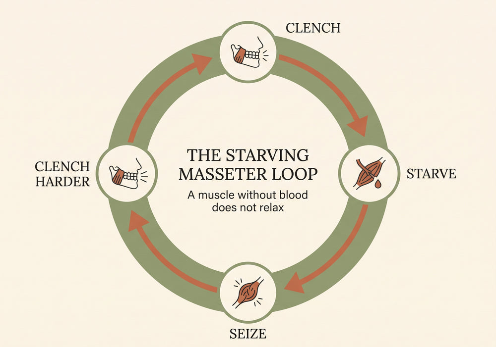 The loop: clench, starve, seize, clench harder