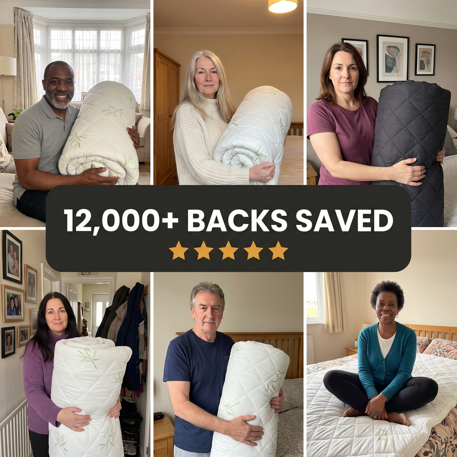 Nattie Restore™ — Bamboo Pain Relief Mattress Topper