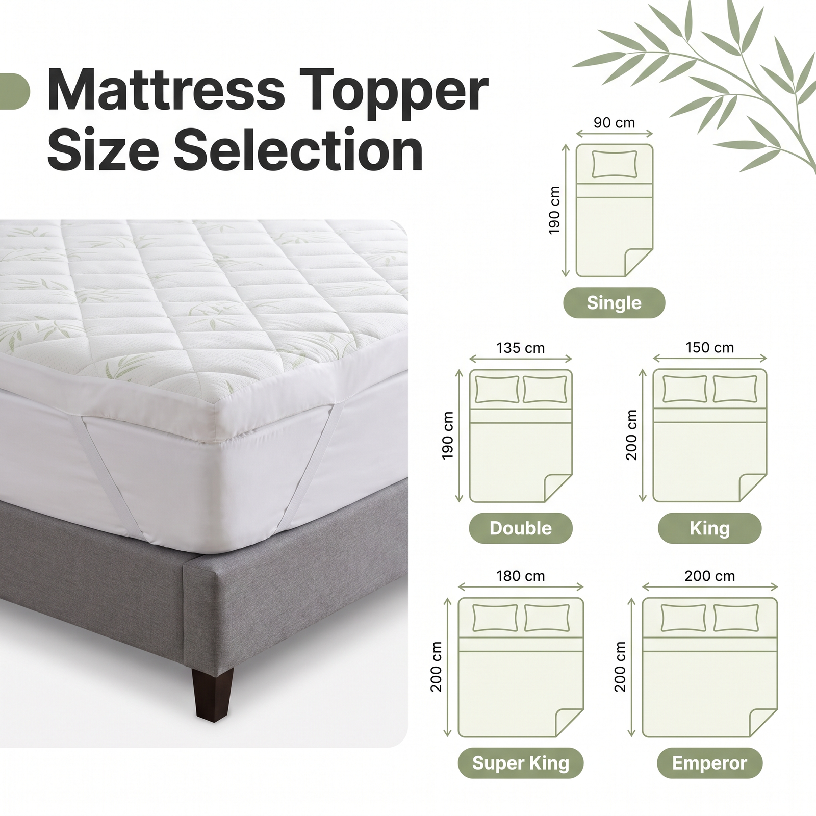 Nattie Restore™ — Bamboo Pain Relief Mattress Topper