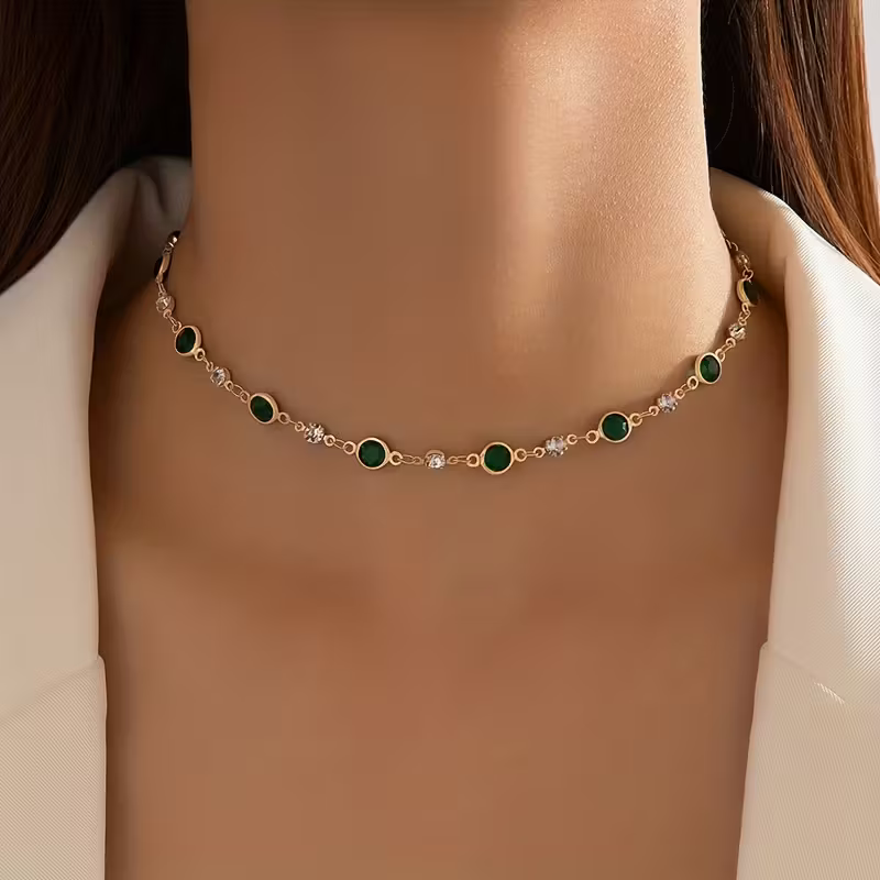 Verdant Dots Necklace