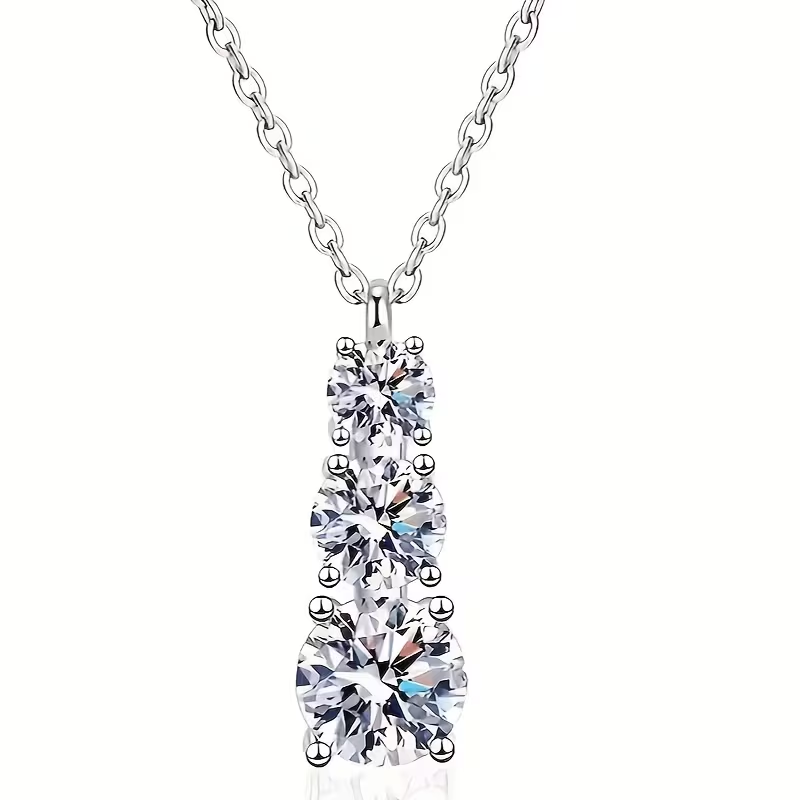 Triple Spark Gold Necklace