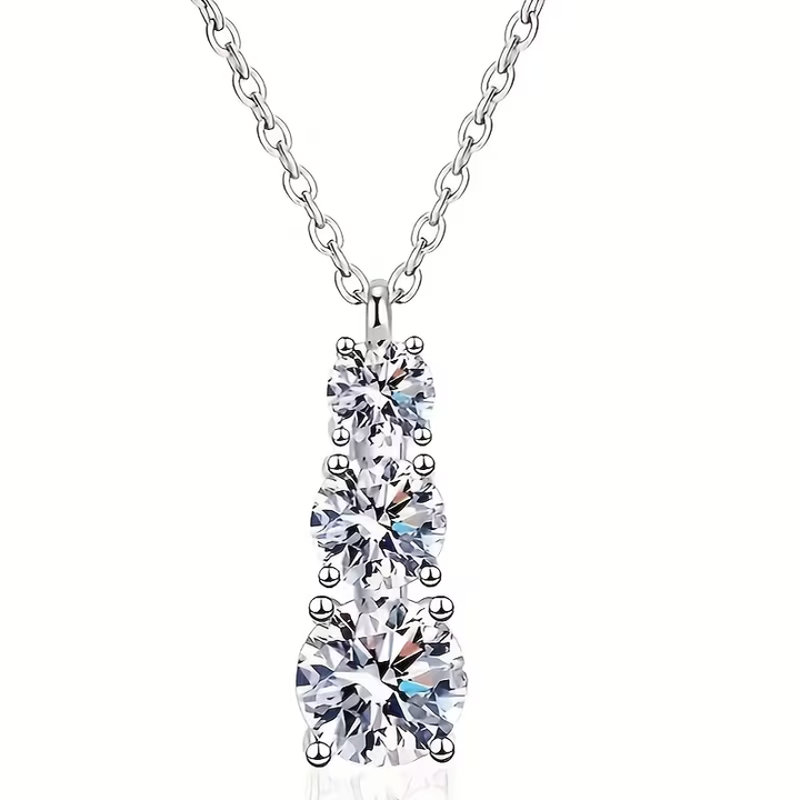 Triple Spark Gold Necklace