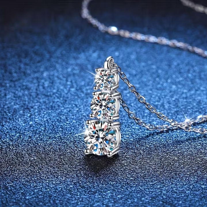 Triple Spark Gold Necklace