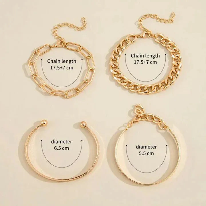 Elan Mercer Bracelet Set | Gold