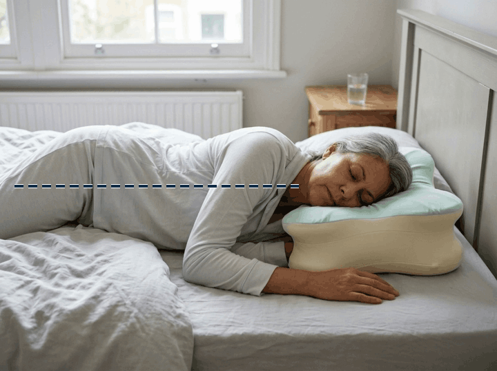 Neck and spine staying level